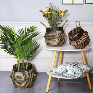 Ensemble de 3 paniers décoratifs en jonc de mer Bungalow Rose, faits à la main, paniers de rangement, vente en gros, écologiques, fabriqués au Vietnam - Product Image 3