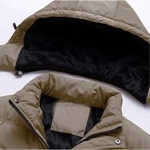 Fashion Style Premium Custom Spring Warm <b>Padded</b> High Quality Unisex Puffer Jacket with Hood Camouflage Embroidery - Product Image 5