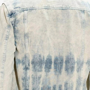 Chaqueta vaquera de hombre OEM con efecto degradado, casual, con cuello vuelto, abotonada, de algodón, para primavera, color degradado, corte regular. - Product Image 6