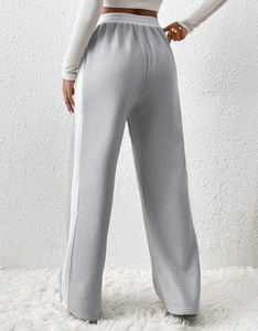 Sports Active Casual Streetwear Pants High Quality Cotton Regular Fit Women <b>Elastic</b> Waist Mid Rise Jogger Sweatpants - Product Image 2