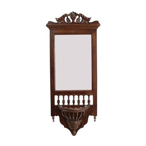 Espejo de Pared Arqueado de Madera de Teca Premium Contemporáneo |   Venta al por Mayor de Artículos Artesanales Ecológicos y Duraderos de Aqudus Saleem - Product Image 3