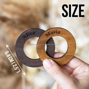 Servilleteros de madera de alta calidad añaden encanto a su tablescape para reuniones, uso diario o comidas de celebración festiva. - Product Image 4