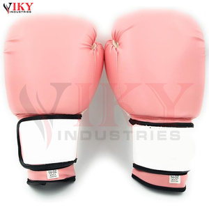 Gants de boxe de qualité supérieure, légers, prix de gros, durables, tendance, service OEM ODM, marque personnalisée, rose pastel et blanc - Product Image 2