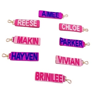 Trendy Fashion Personalized Designs Beaded Adjustable Gameday Keychain Boutique Gift Collection Fully Customizable Color Sizes - Product Image 1