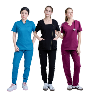 Ensemble d'uniformes médicaux PE/Rayonne à prix avantageux, personnalisables, avec motifs imprimés tendance pour infirmières et blouses de laboratoire pour médecins - Faible MOQ - OEM/ODM - Product Image 2