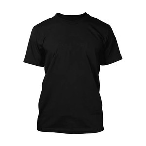 Camiseta Casual de Manga Corta con Cuello Redondo para Hombre, Negra, Corte Regular, 100% Algodón Jersey, Estilo Urbano, Transpirable y Ecológica - Product Image 1