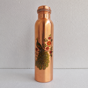 Pure Copper <b>Water</b> <b>Bottle</b> Peacock Design Leakproof Reusable Drinking <b>Bottle</b> Ayurvedic Metal Drinkware Wholesale <b>Bulk</b> Supplier - Product Image 2