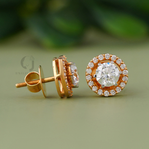 14K White Gold 1.58CT Round Lab Grown Diamond Halo <b>Earrings</b> Solitaire Screw <b>Back</b> Studs Wedding Anniversary Jewelry Gift - Product Image 4