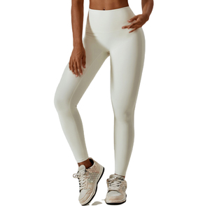 High Waist Seamless <b>Yoga</b> <b>Leggings</b> Full Length Solid Color Four-Way Stretch Spandex Nylon Eco-Friendly 180g Pants Ruched Butt - Product Image 6