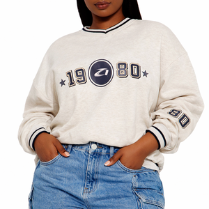 Sudadera Oversize de Algodón con Forro Polar Estilo Y2K para Mujer, Diseño Gráfico Vintage, Jersey Casual Streetwear, Proveedor para Pedidos al por Mayor - Product Image 1