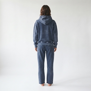 Conjunto de Chándal Personalizado para Mujer con Lavado Ácido, Sudadera con Cremallera Desgastada y Pantalones Jogger, Estilo Vintage de Algodón, Atuendo Casual Urbano - Product Image 2