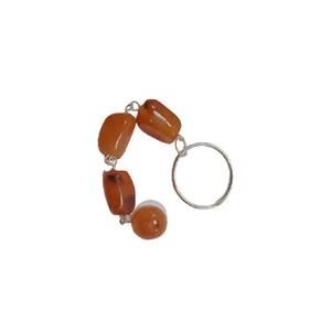 Llavero de cristal de alta calidad con cuentas de cornalina roja en forma de cubo, llavero de piedra natural, regalos para mujeres, venta al por mayor. - Product Image 4