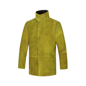 Veste de soudeur en cuir de vachette pleine fleur robuste, protection industrielle, ignifuge, anti-rayonnement, anti-vapeur, résistante à la chaleur - Product Image 5