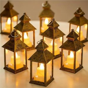 Antique Gold Decorative Metal <b>Lanterns</b> For <b>Candles</b> Vintage Hanging <b>Candle</b> Holders for Wedding Table Centerpiece Metal <b>Lanterns</b> - Product Image 2