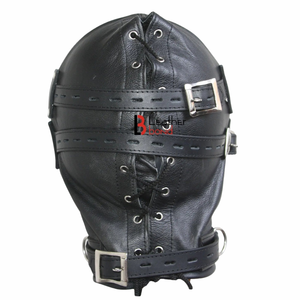 Capucha de Bondage de Cuero Vacuno Genuino Black Sheep para Hombre Adulto, Estilo Anime, Materiales Ecológicos, Color Personalizado - Product Image 6