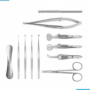 Ensemble d'instruments de chirurgie du chalazion en 11 pièces, implants dentriques, acier inoxydable ophtalmique, certifié CE, kit chirurgical oculaire - Product Image 6