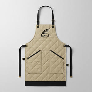 Delantal de Carpintero Ajustable de Algodón Resistente con Correa Cruzada y Bolsa para Herramientas, Uniforme de Trabajo con Color Personalizado para Personal de Restaurantes y Bares - Product Image 1