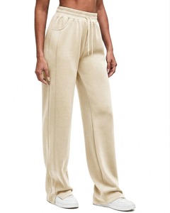 Servicio OEM ODM, Pantalones Cargo Holgados de Pierna Ancha para Mujer, Tallas Grandes, con Cintura Ajustable con Cordón, Pantalones Deportivos para Mujer - Product Image 2