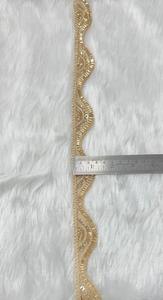 1.5 Inch Organza Lace Trim Bridal Ribbon Border Pearl Bead <b>Sequin</b> Embroidery Ethnic Sewing Apparel Decorative <b>Material</b> - Product Image 3
