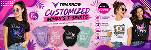 Camiseta Sorority Rosa Personalizada de Manga Larga con Cuello en Contraste Azul y Estampado Gráfico para Mujer - Product Image 5