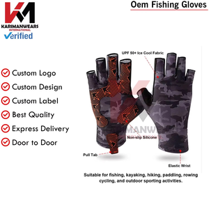 Gants de pêche à la mouche sans doigts pour hommes et femmes, en polyester respirant, légers, extensibles, protection solaire, avec fermeture auto-agrippante, pour activités de plein air - Product Image 6