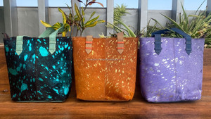 Nuevo diseñador de lujo para el cabello en cuero reciclado metálico para mujer, fabricante de bolsos de cuero coloridos a la moda - Product Image 4