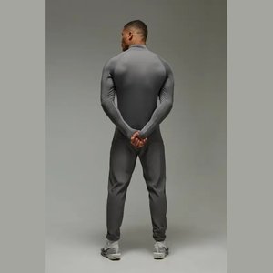 athletic Long Sleeve Workout Men's Quarter Zip Golf Performance Pullover and Sweat <b>Pants</b> - Product Image 2