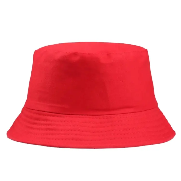 थोक कस्टम कढ़ाई सादे कपास खाली बाल्टी टोपी के लिए वयस्क अनुकूलित और थोक टोपी