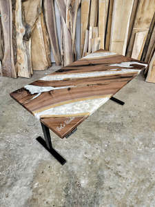 Custom Live Edge Wood and Resin Table Handcrafted Home Decoration <b>Craft</b> - Product Image 2