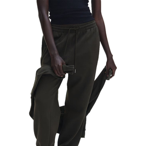 Pantalones de chándal personalizados con logo para mujer, joggers lisos de forro polar, joggers holgados de cintura alta para mujer - Product Image 2