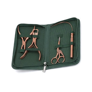 Kit professionnel d'outils pour extensions de cheveux 4 pièces : pinces en acier inoxydable, aiguille à boucle, ciseaux pour salon de coiffure professionnel - Product Image 4
