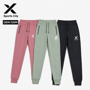 Pantalones Deportivos de Felpa para Mujer, con Cordón Elástico, Bolsillos Laterales, Estilo Casual para Otoño, Corte Regular, Peso Medio, Joggers Planos para Mujer - Product Image 1