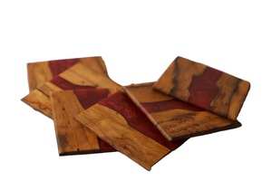 Posavasos de Madera de Resina en Formas y Colores Personalizados, Posavasos de Mesa de Epoxi Hechos a Mano para Decoración de Lujo, Tapetes y Almohadillas Clásicas de Alta Calidad - Product Image 3