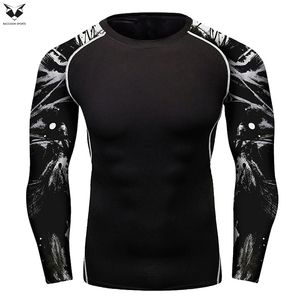 Workout Wear Latest Style Breathable Product Hand Made In Custom Color Contrast <b>Men</b> Wear Quick-Dry Adult Sports Rash Guard Top - Product Image 6