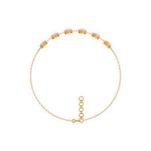 Pulsera de Diamantes Chapada en Oro de 14K para Mujer, Corte Brillante Redondo, Minimalista, para Uso Diario, con Cadena de Piedras Naturales - Product Image 3