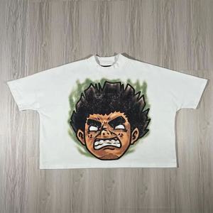 Camiseta Corta de Cuello Redondo, 100% Algodón Grueso, Estampado en Serigrafía, Blanca, de Alta Calidad para Hombre - Product Image 4