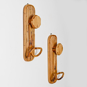 Combo high quality rattan hook natural cane hooks coat wall <b>racks</b> home clothing organiser - Product Image 2