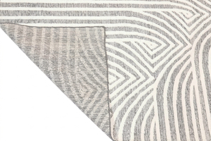 Tapis décoratif DECORDEC en laine écologique, marron charbon et or, à poils épais, tufté à la main, antidérapant, moderne, à motifs ajourés - Product Image 4