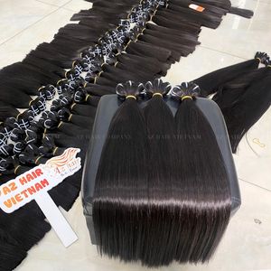 El mejor precio al por mayor, extensiones de cabello Remy vietnamita crudo alineado con cutícula, paquetes de cabello estirado Doble - Product Image 6