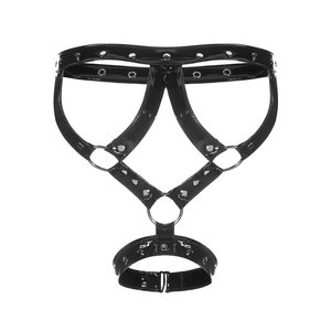 Custom Private Label Women Leather Bra Top Adjustable Buckle Sexy Clubwear Bulk OEM Factory Custom Sizing Women Leather Bra - Product Image 2