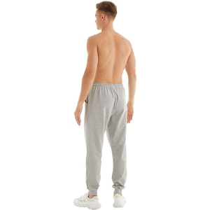 Men Grey Sweatpants Elastic Waist Drawstring <b>Cuffed</b> Ankle Casual <b>Joggers</b> Lightweight Breathable Side Pockets Spring Wear - Product Image 2