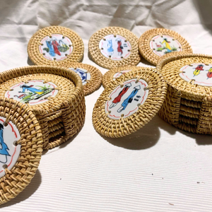 Posavasos Clásico de Mimbre Natural Hecho a Mano TUYET DUNG FAD4 para Decoración Navideña y Regalo Hecho en Vietnam - Product Image 6