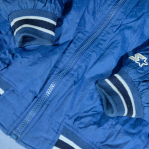 Chaqueta Personalizada Vintage Starter Azul Marino para Hombre, Talla Grande, Chaqueta Cortavientos con Cierre Completo, Estilo Y2K - Product Image 4