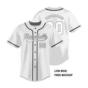 Uniforme Deportivo de Béisbol Personalizado, Retro, con Botones, Cuello en V, Logotipo y Nombre Personalizados, Malla Frontal de Poliéster/Algodón, Secado Rápido, Unisex - Product Image 2