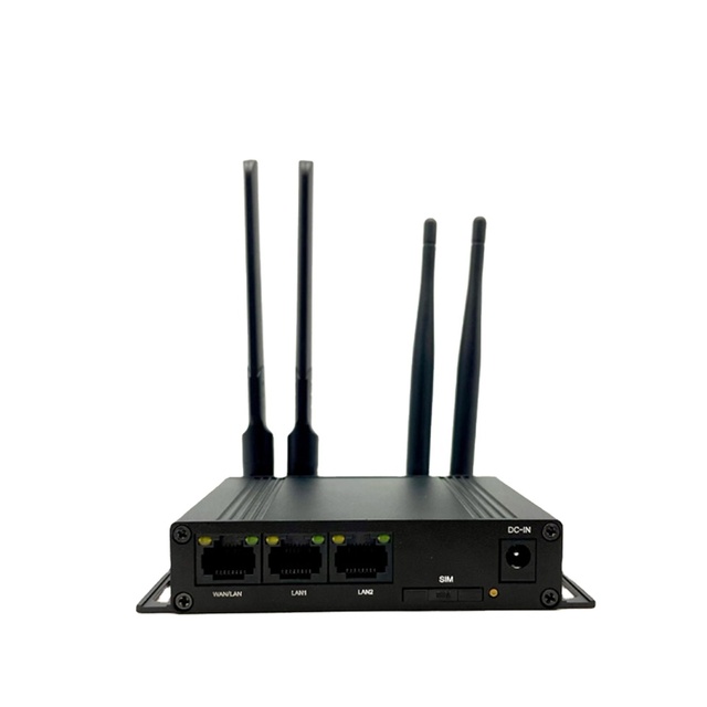 SunComm Industrial Router WiFi/GSM/3G/4G LTE GPS 2 SIM Slots 300Mbps 4 RJ45 Ports DIN Rail Mount for Transportation Mini Buses