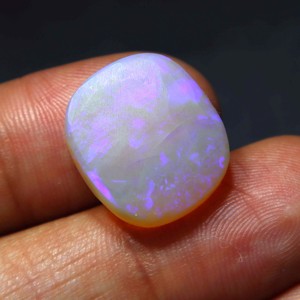 Opale naturelle australienne 14 carats, pierre précieuse solide de Coober Pedy, de haute qualité, feu bleu, faite à la main pour la fabrication de bijoux - Product Image 2