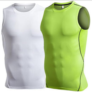 Débardeur de sport pour homme sans manches, respirant, à séchage rapide, extensible, col roulé - Product Image 5