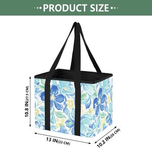 Floral Insulated Shopping <b>Bag</b> <b>Reusable</b> Tote Cooler Grocery Carry <b>Bag</b> for Market Picnic Travel - Product Image 2