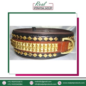 Collar de perro de cuero de lujo hecho a mano con diseño de remache de animales, respetuoso con la piel, respetuoso con el medio ambiente, accesorios para mascotas, precio a granel - Product Image 2