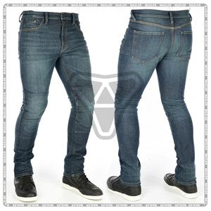 กางเกงยีนส์ขี่มอเตอร์ไซค์ของผู้ชายกางเกงยีนส์ใส่เล่นกีฬาป้องกันด้วยมาตรฐาน CE ความทนทานสูงออกแบบได้ตามต้องการ - Product Image 3